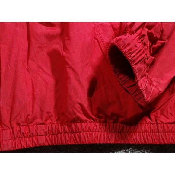 Vtg Preppy Ralph Lauren Red Bomber Jacket L LAUREN Windbreaker Retro Outerwear - Picture 3 of 10